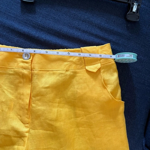 ❤️JMP vintage linen two piece women’s 18 two piece yellow round neck France - Picture 8 of 11